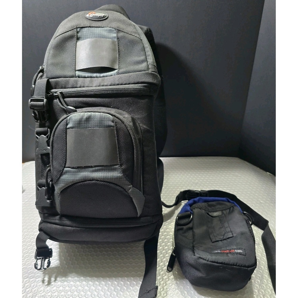 Lowepro Slingshot 100 AW Camera Bag Black With Small Lowepro Camera Case